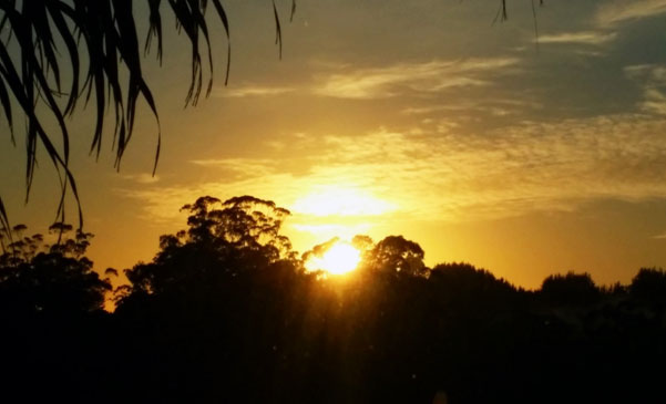Sunrise for solar meditation