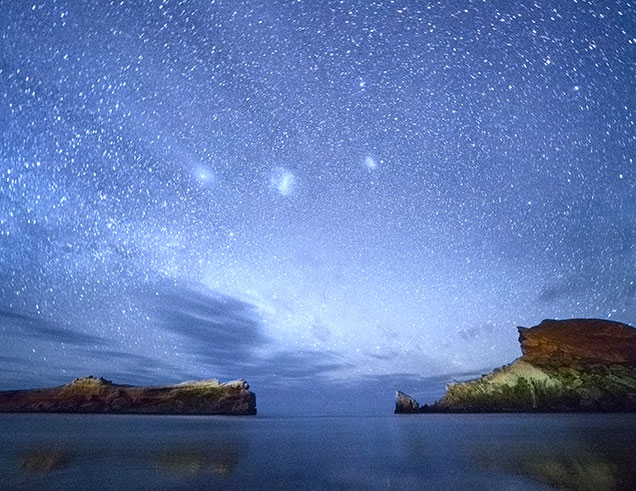 Night sky over water