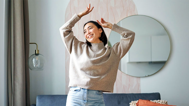 young woman dancing