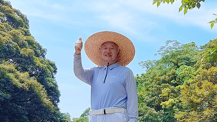 Ilchi Lee on Jeju Island