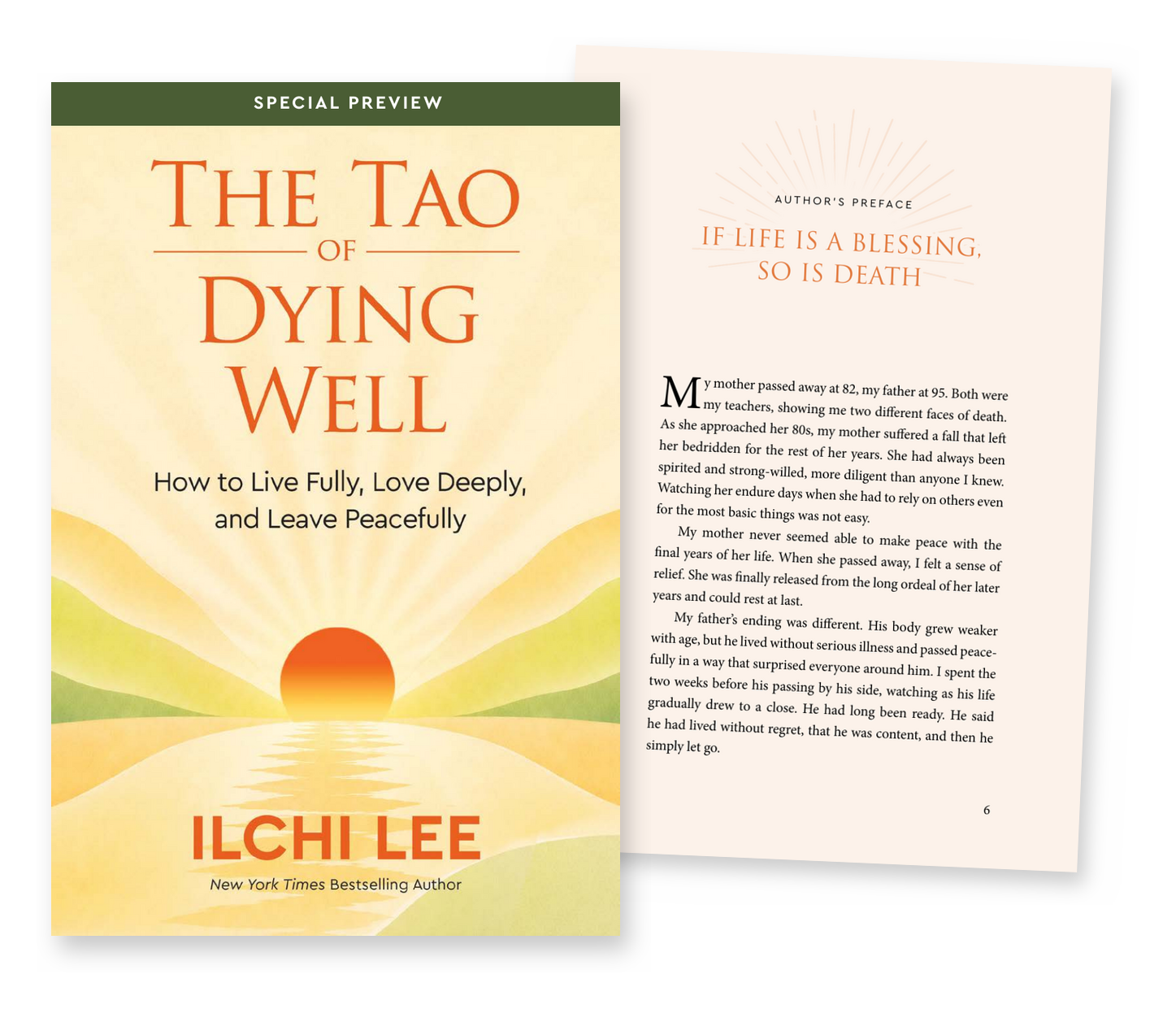 The Tao of Dying Well Special Preview cover and opening page of the Author's Preface